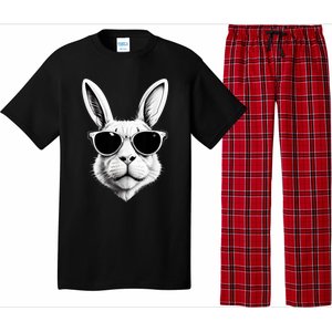 Bunny Face With Sunglasses Easter Day Pajama Set