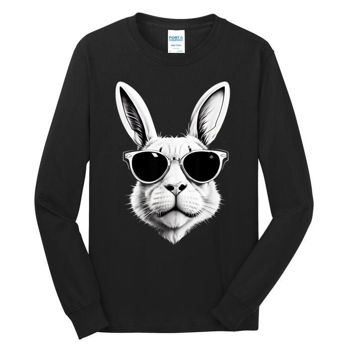 Bunny Face With Sunglasses Easter Day Tall Long Sleeve T-Shirt