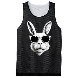 Bunny Face With Sunglasses Easter Day Mesh Reversible Basketball Jersey Tank