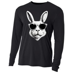 Bunny Face With Sunglasses Easter Day Cooling Performance Long Sleeve Crew