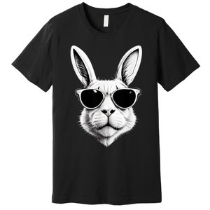 Bunny Face With Sunglasses Easter Day Premium T-Shirt