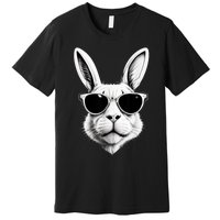 Bunny Face With Sunglasses Easter Day Premium T-Shirt