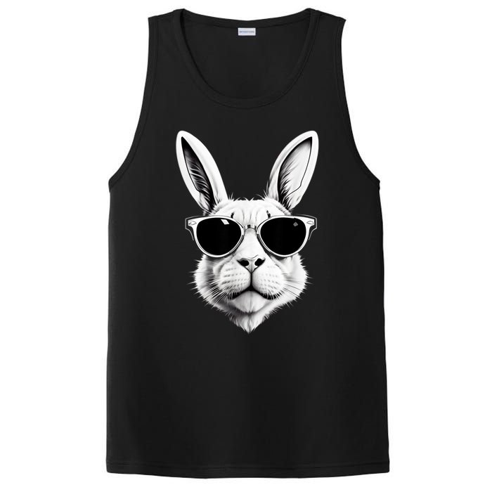 Bunny Face With Sunglasses Easter Day PosiCharge Competitor Tank