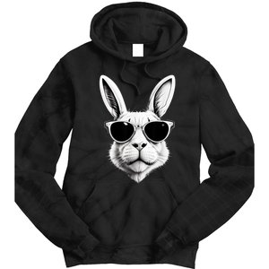 Bunny Face With Sunglasses Easter Day Tie Dye Hoodie