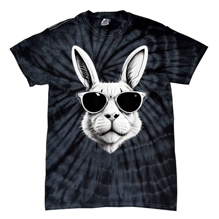 Bunny Face With Sunglasses Easter Day Tie-Dye T-Shirt