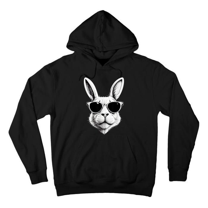 Bunny Face With Sunglasses Easter Day Tall Hoodie