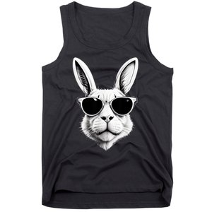 Bunny Face With Sunglasses Easter Day Tank Top