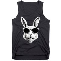 Bunny Face With Sunglasses Easter Day Tank Top