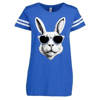 Bunny Face With Sunglasses Easter Day Enza Ladies Jersey Football T-Shirt