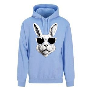 Bunny Face With Sunglasses Easter Day Unisex Surf Hoodie