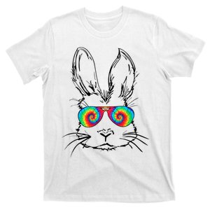 Bunny Face With Sunglasses Tie Dye Easter Day Boy  Kid T-Shirt