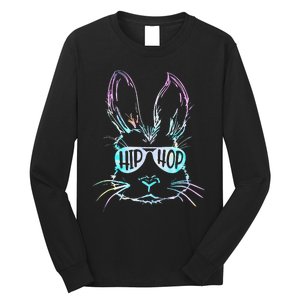 Bunny Face With Sunglasses For Easter Day Long Sleeve Shirt