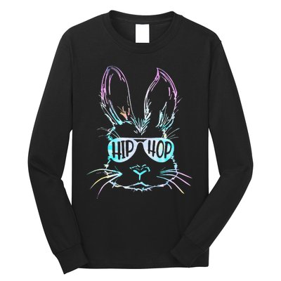 Bunny Face With Sunglasses For Easter Day Long Sleeve Shirt