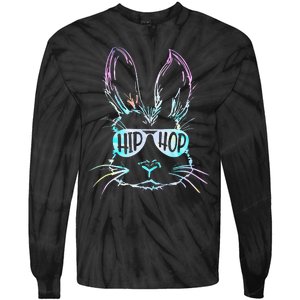 Bunny Face With Sunglasses For Easter Day Tie-Dye Long Sleeve Shirt