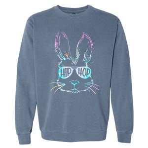 Bunny Face With Sunglasses For Easter Day Garment-Dyed Sweatshirt