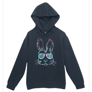 Bunny Face With Sunglasses For Easter Day Urban Pullover Hoodie