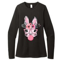 Bunny Face With Glasses Bubblegum Happy Easter Women Womens CVC Long Sleeve Shirt