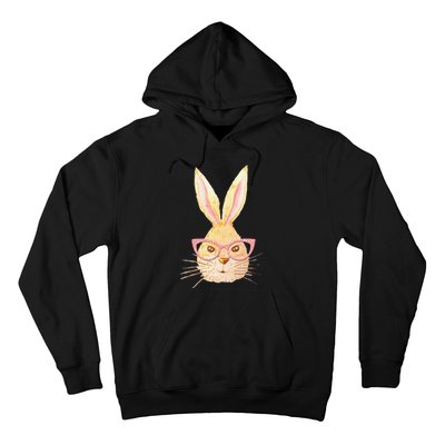 Bunny Face With Sunglasses Easter Day Hoodie