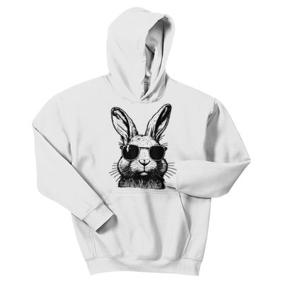 Bunny Face With Sunglasses For Boy  Kid Easter Day Kids Hoodie