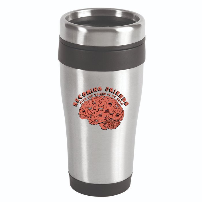 Becoming Friends with The Voices in My Head 16oz Travel Tumbler