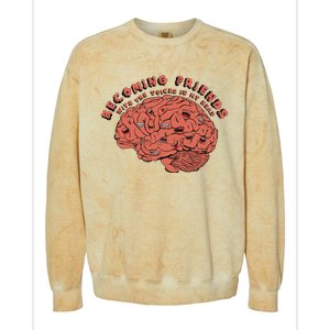 Becoming Friends with The Voices in My Head Colorblast Crewneck Sweatshirt