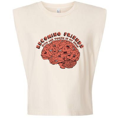 Becoming Friends with The Voices in My Head Garment-Dyed Women's Muscle Tee