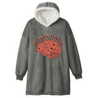 Becoming Friends with The Voices in My Head Hooded Wearable Blanket