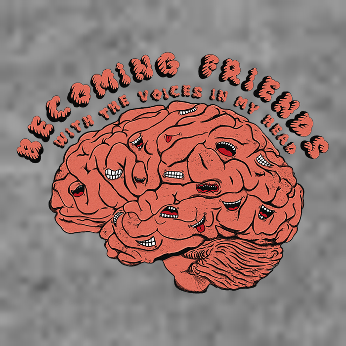 Becoming Friends with The Voices in My Head Tall Hoodie