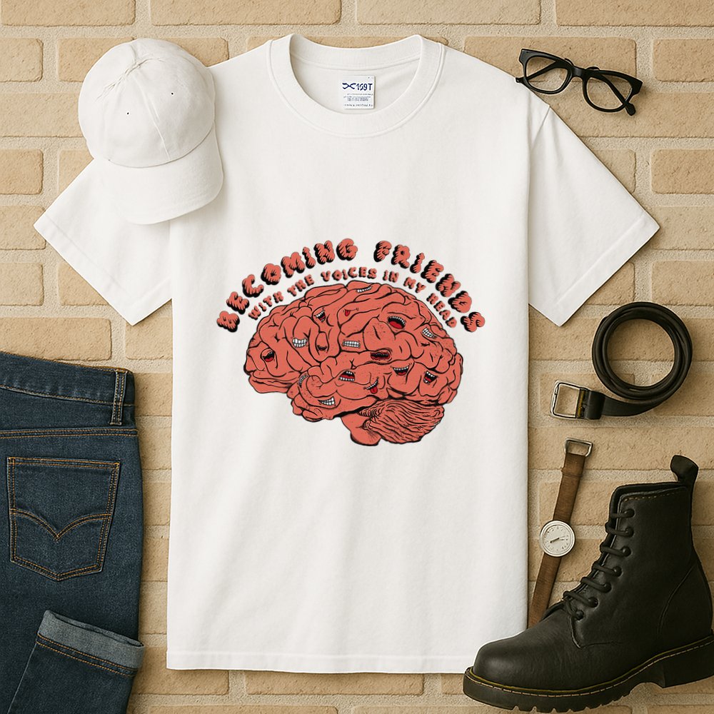Becoming Friends with The Voices in My Head Tall T-Shirt