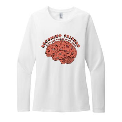 Becoming Friends with The Voices in My Head Womens CVC Long Sleeve Shirt