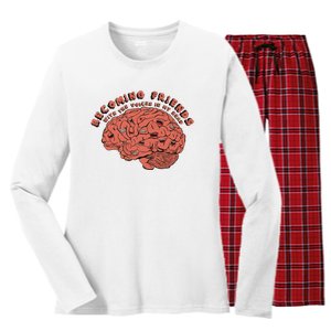 Becoming Friends with The Voices in My Head Women's Long Sleeve Flannel Pajama Set 