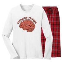 Becoming Friends with The Voices in My Head Women's Long Sleeve Flannel Pajama Set 