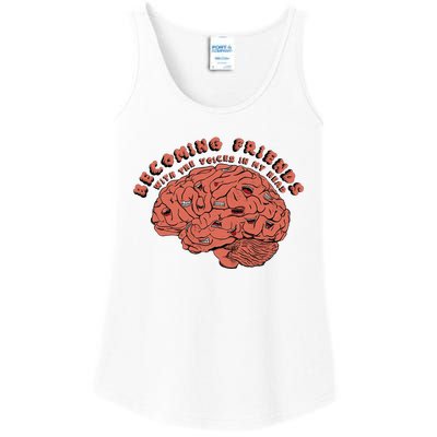 Becoming Friends with The Voices in My Head Ladies Essential Tank