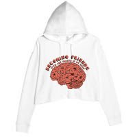 Becoming Friends with The Voices in My Head Crop Fleece Hoodie