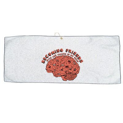 Becoming Friends with The Voices in My Head Large Microfiber Waffle Golf Towel