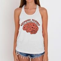 Becoming Friends with The Voices in My Head Women's Knotted Racerback Tank