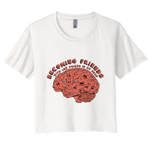 Becoming Friends with The Voices in My Head Crop Top