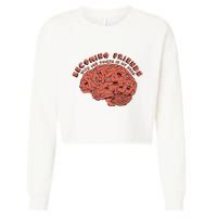 Becoming Friends with The Voices in My Head Cropped Pullover Crew