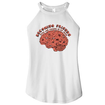 Becoming Friends with The Voices in My Head Women's Perfect Tri Rocker Tank