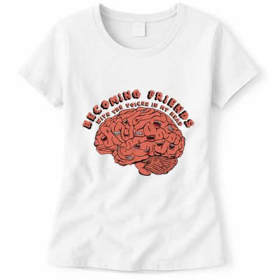 Becoming Friends with The Voices in My Head Womens T-Shirt