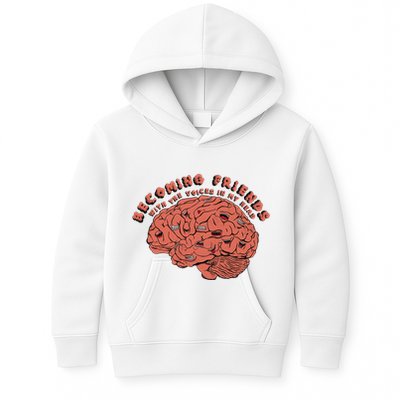 Becoming Friends with The Voices in My Head Kids Hoodie