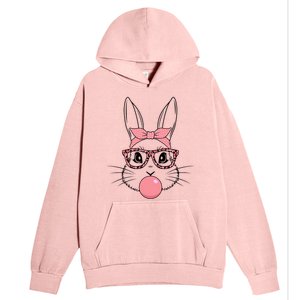 Bunny Face With Glasses Leopard Print Happy Easter Day Funny Gift Urban Pullover Hoodie