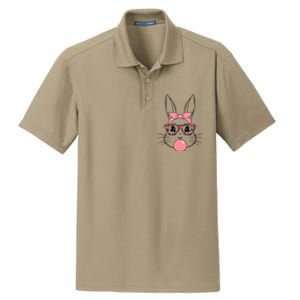 Bunny Face With Glasses Leopard Print Happy Easter Day Funny Gift Dry Zone Grid Polo