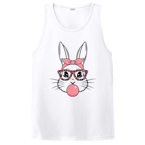 Bunny Face With Glasses Leopard Print Happy Easter Day Funny Gift PosiCharge Competitor Tank