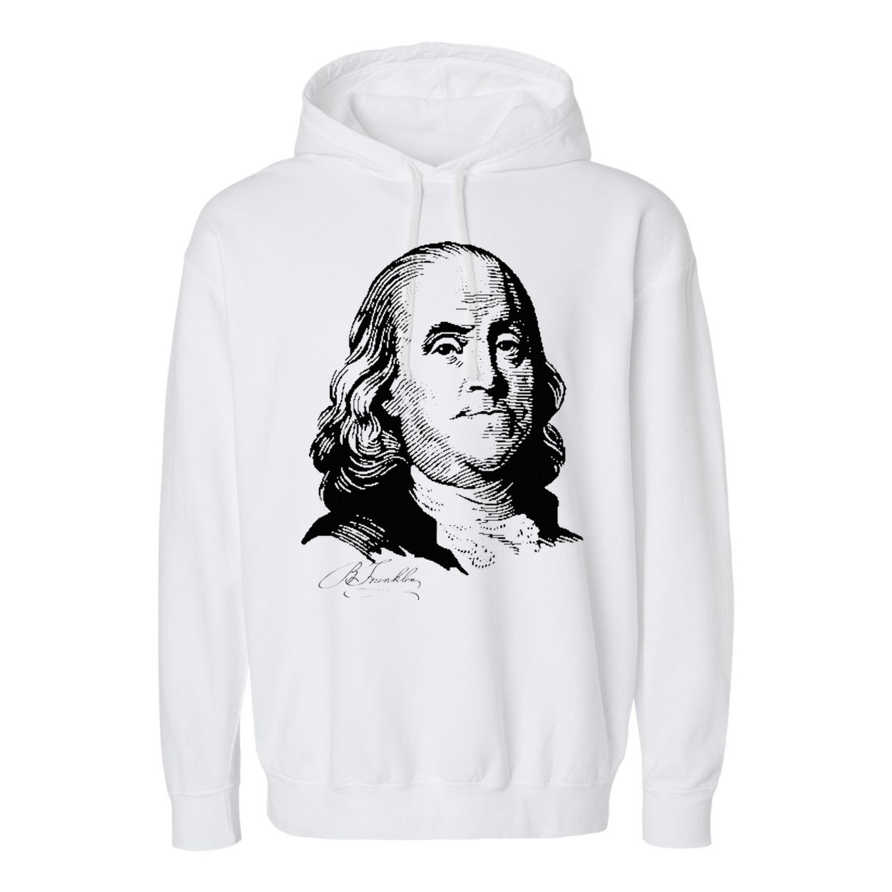 Benjamin Franklin We The People Constitution  Garment-Dyed Fleece Hoodie