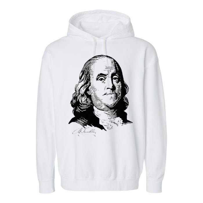 Benjamin Franklin We The People Constitution  Garment-Dyed Fleece Hoodie
