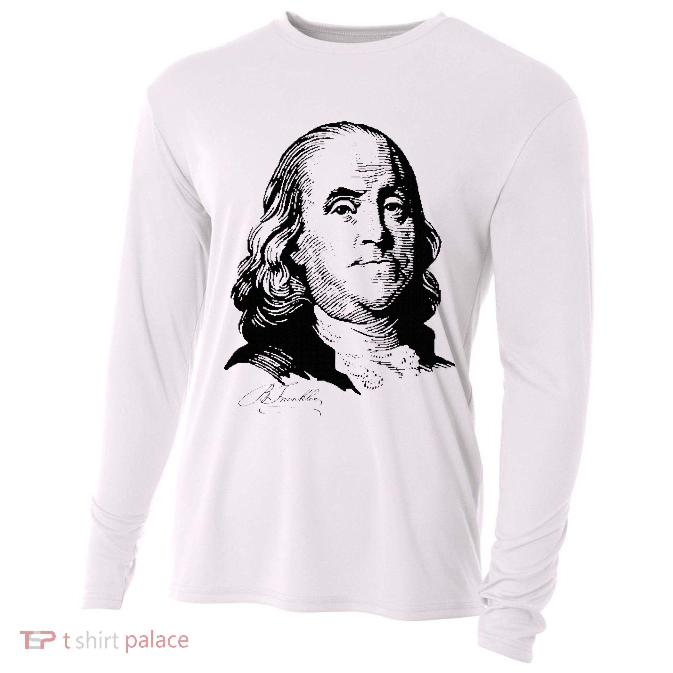 Benjamin Franklin We The People Constitution  Cooling Performance Long Sleeve Crew