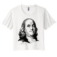 Benjamin Franklin We The People Constitution  Women's Crop Top Tee