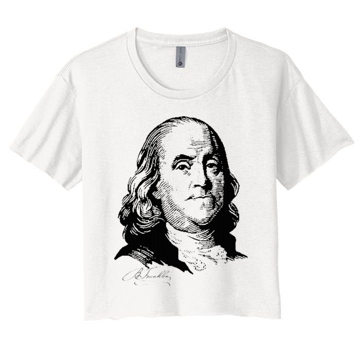 Benjamin Franklin We The People Constitution  Women's Crop Top Tee