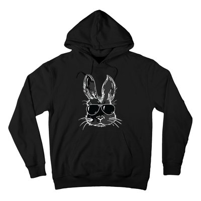 Bunny Face With Sunglasses For Easter Day Hoodie